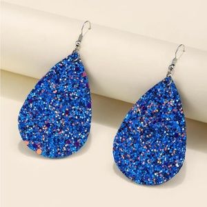 Sparkly Sequin Lightweight Raindrop Earrings BRAND NEW